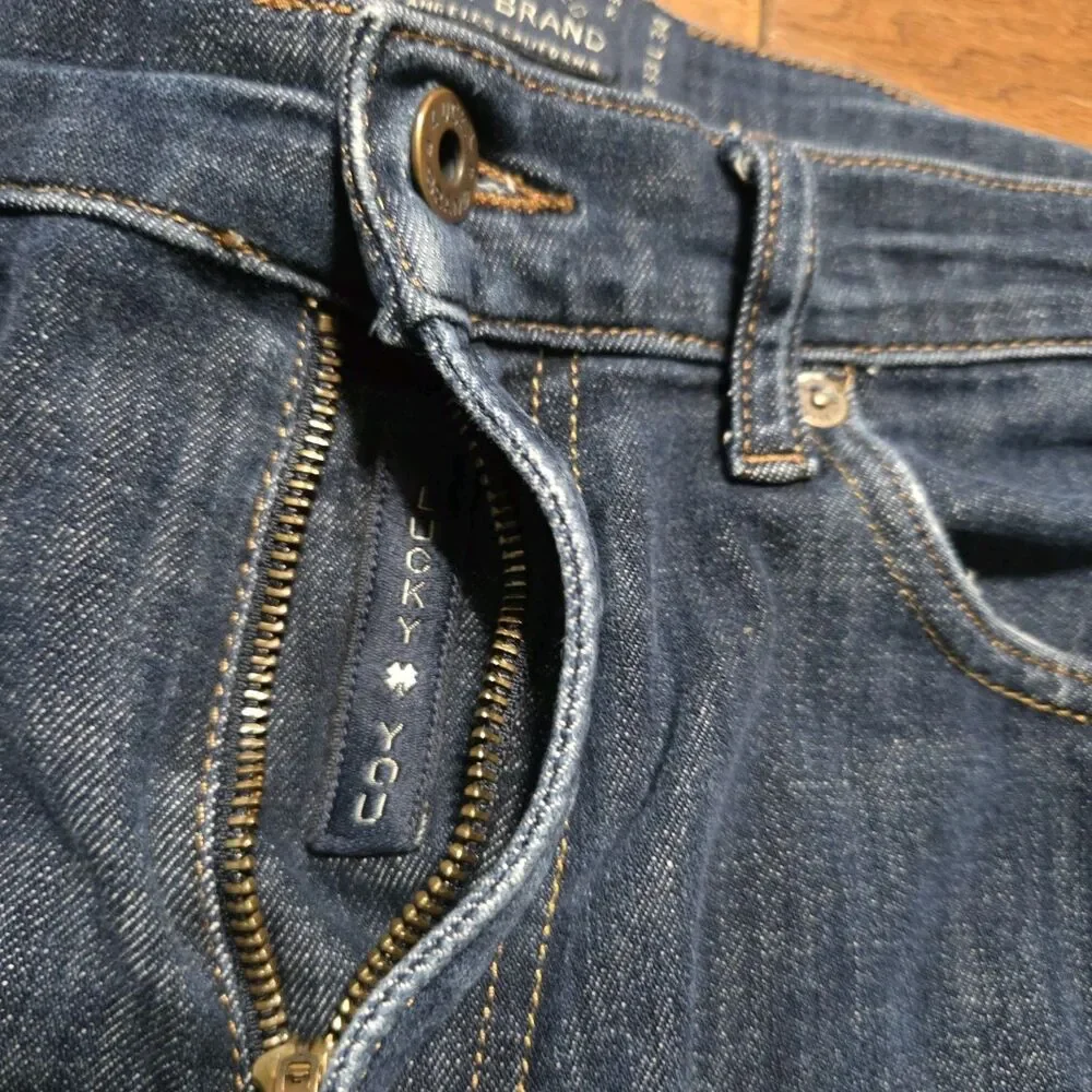 Lucky Brand 121 Heritage Slim Mens Blue Jeans 34x34 Medium Wash Stretch 33x34